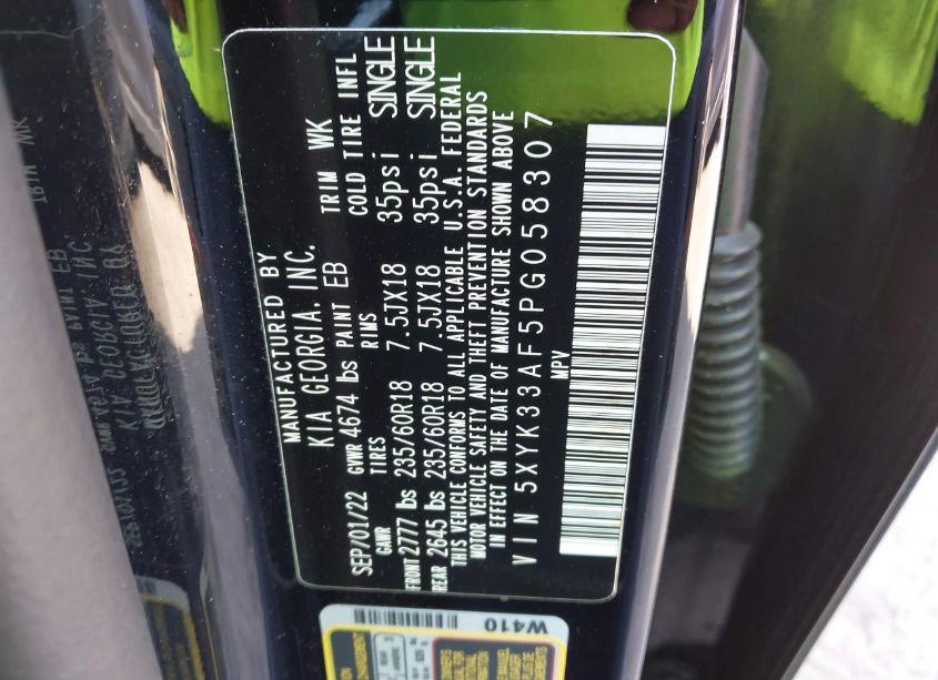 Photo 9 of 2023 Kia Sportage EX (VIN 5XYK33AF5PG058307)