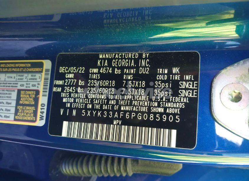 Photo 9 of 2023 Kia Sportage EX (VIN 5XYK33AF6PG085905)