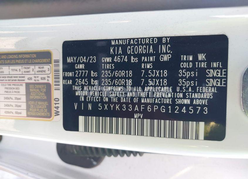 Photo 9 of 2023 Kia Sportage EX (VIN 5XYK33AF6PG124573)