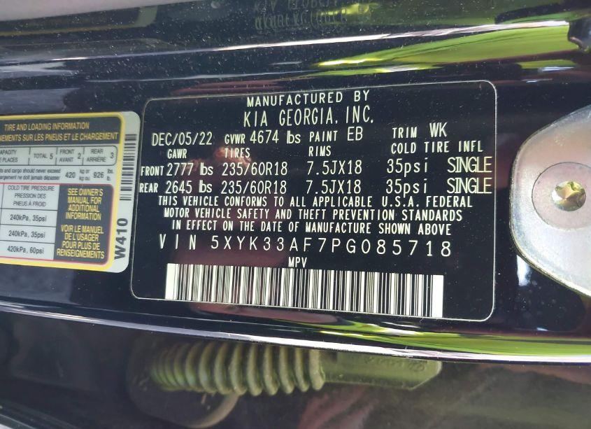 Photo 9 of 2023 Kia Sportage EX (VIN 5XYK33AF7PG085718)