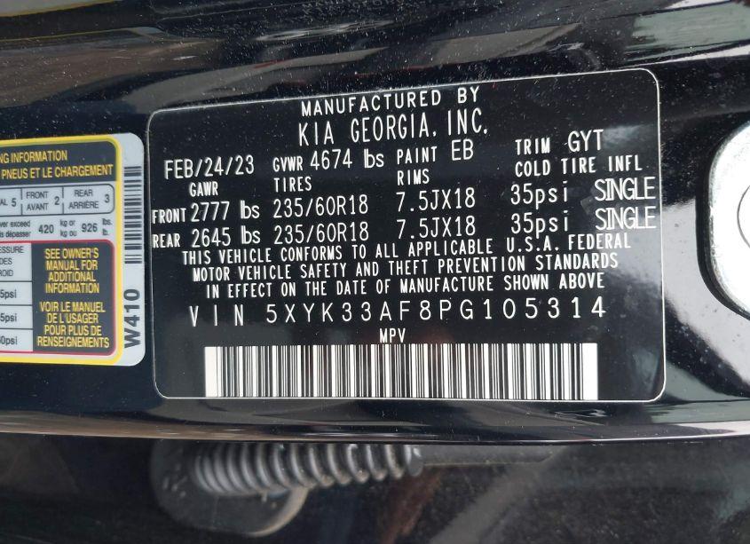 Photo 9 of 2023 Kia Sportage EX (VIN 5XYK33AF8PG105314)