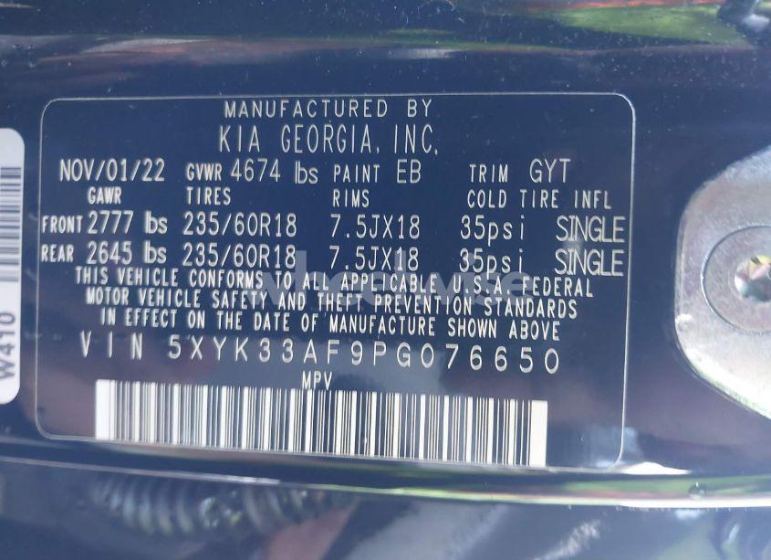 Photo 9 of 2023 Kia Sportage EX (VIN 5XYK33AF9PG076650)