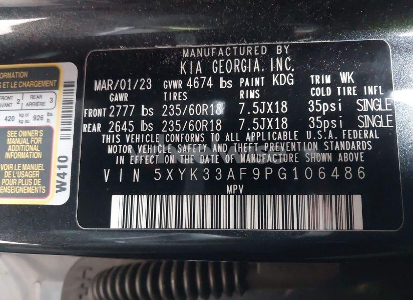 Photo 9 of 2023 Kia Sportage EX (VIN 5XYK33AF9PG106486)