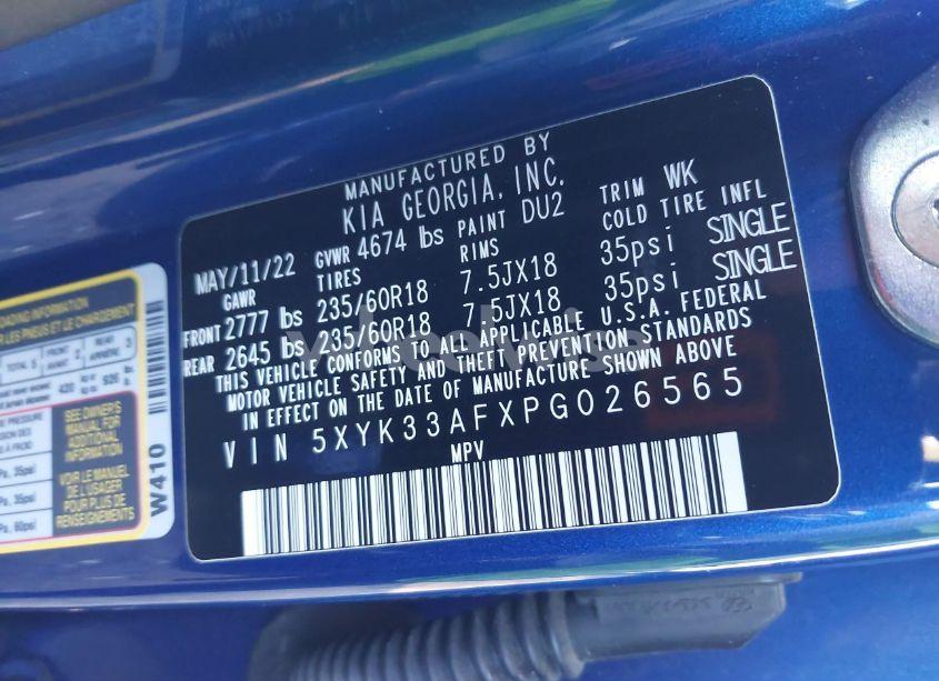 Photo 9 of 2023 Kia Sportage EX (VIN 5XYK33AFXPG026565)