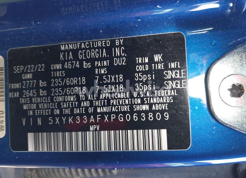 Photo 9 of 2023 Kia Sportage EX (VIN 5XYK33AFXPG063809)