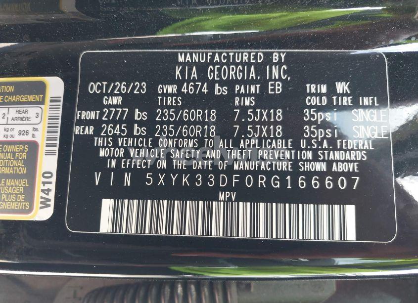 Photo 9 of 2024 Kia Sportage EX (VIN 5XYK33DF0RG166607)