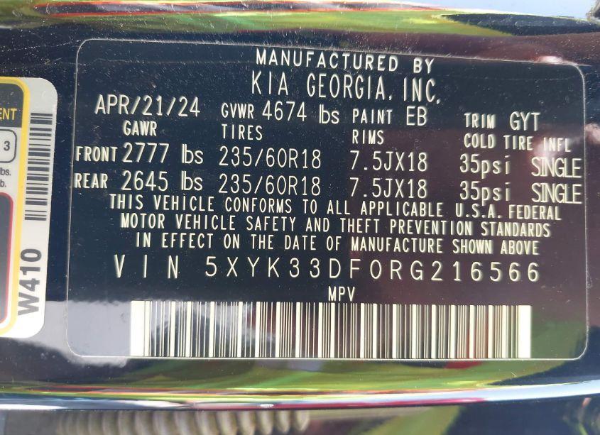 Photo 9 of 2024 Kia Sportage EX (VIN 5XYK33DF0RG216566)