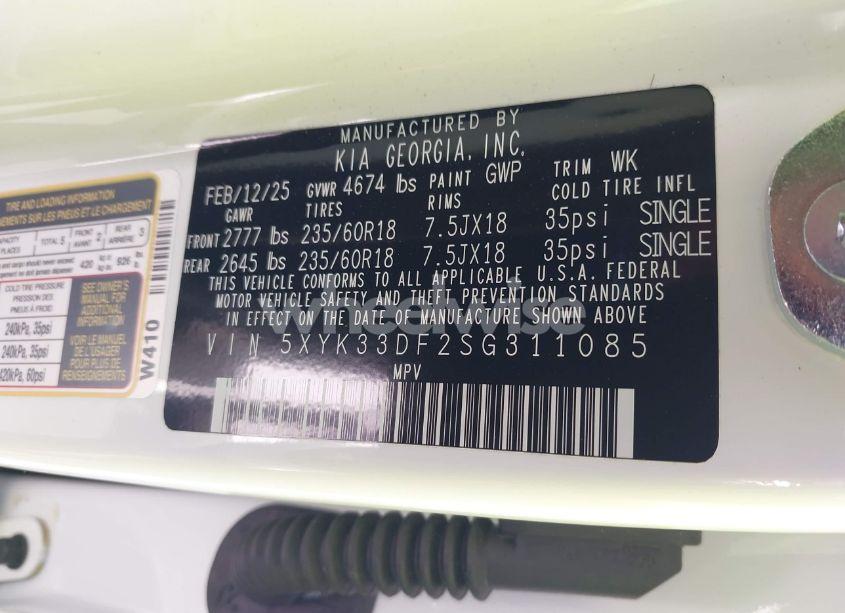 Photo 9 of 2025 Kia Sportage EX (VIN 5XYK33DF2SG311085)