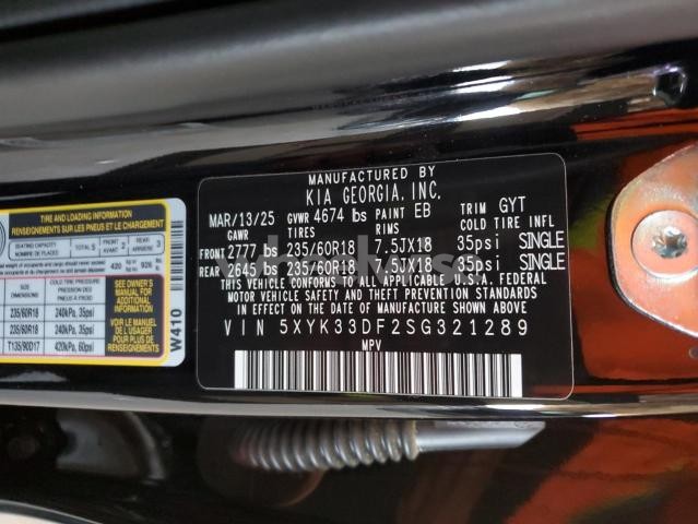 Photo 5 of 2025 KIA SPORTAGE EX (VIN 5XYK33DF2SG321289)