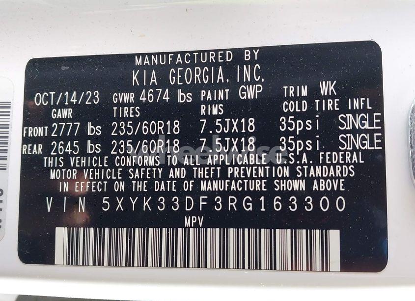 Photo 9 of 2024 Kia Sportage EX (VIN 5XYK33DF3RG163300)