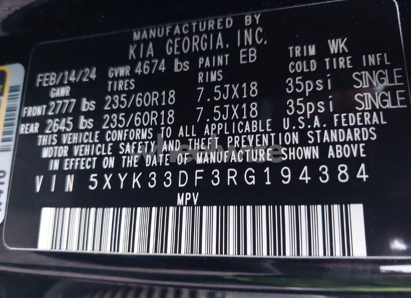 Photo 9 of 2024 Kia Sportage EX (VIN 5XYK33DF3RG194384)