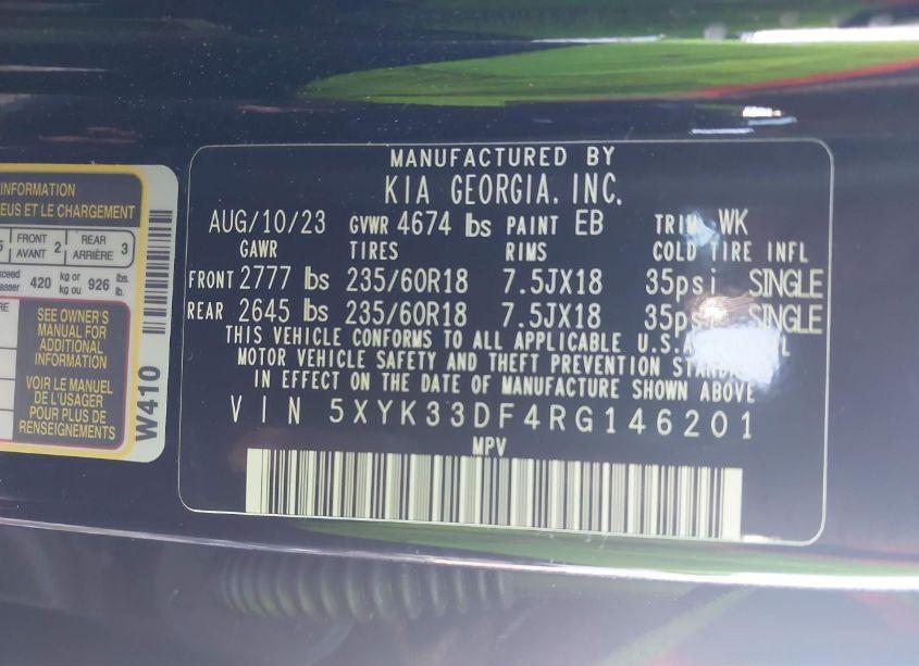 Photo 9 of 2024 Kia Sportage EX (VIN 5XYK33DF4RG146201)