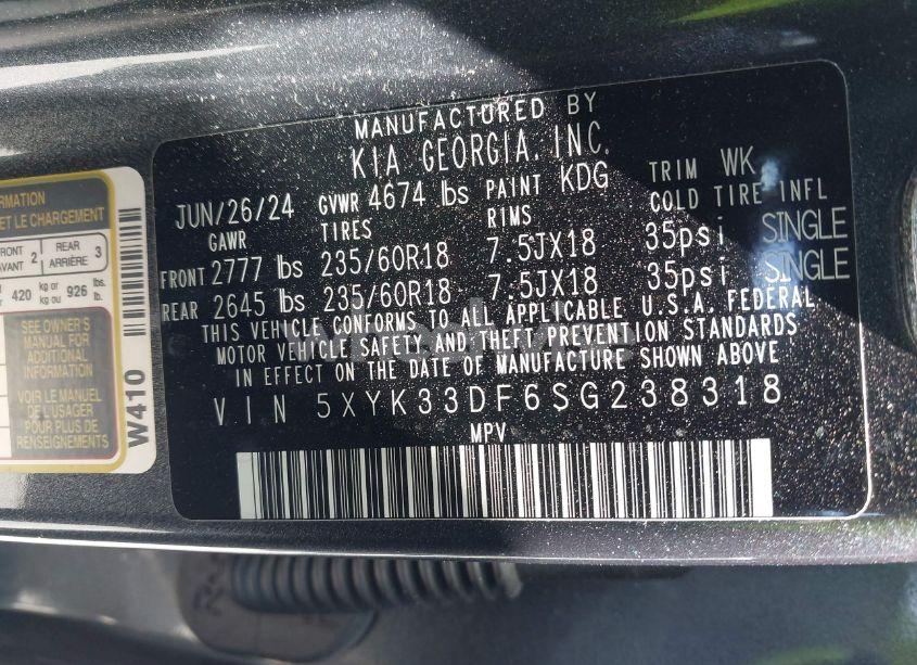 Photo 9 of 2025 Kia Sportage EX (VIN 5XYK33DF6SG238318)