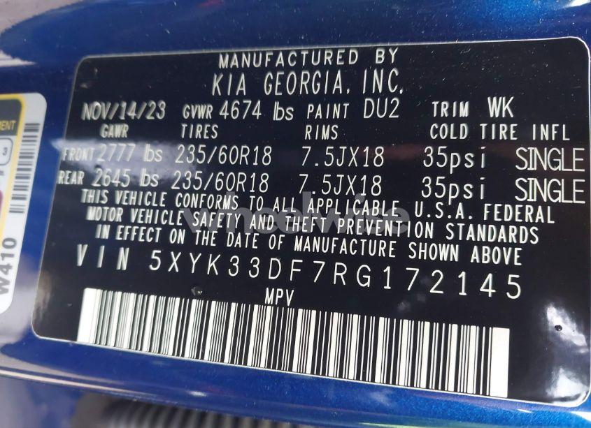 Photo 9 of 2024 Kia Sportage EX (VIN 5XYK33DF7RG172145)