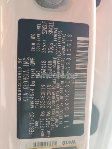 Photo 11 of 2025 KIA SPORTAGE EX (VIN 5XYK33DF7SG310613)