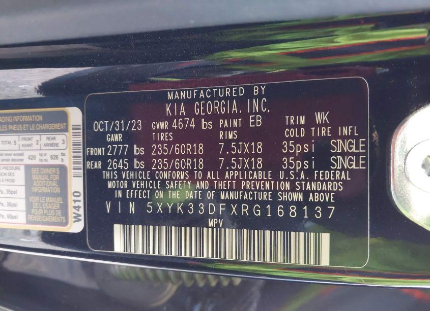 Photo 9 of 2024 Kia Sportage EX (VIN 5XYK33DFXRG168137)