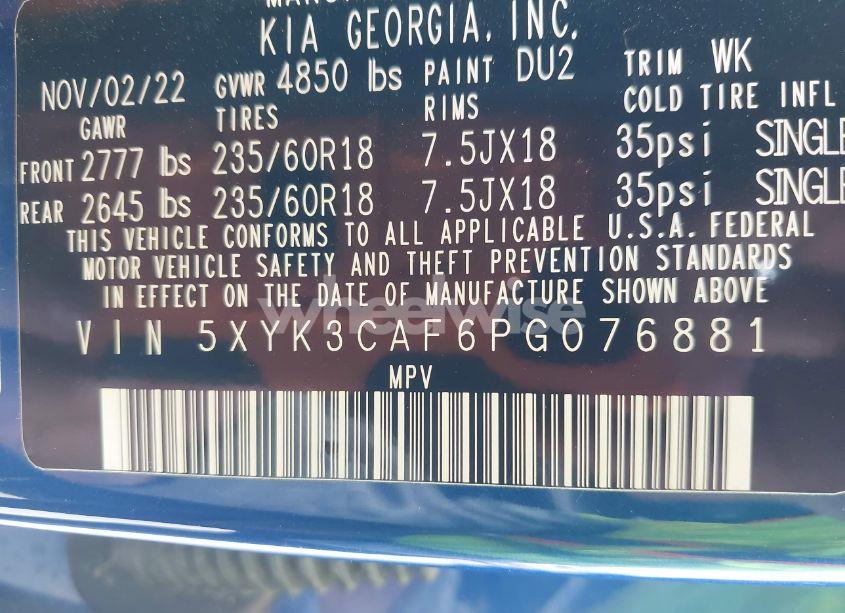 Photo 9 of 2023 Kia Sportage EX (VIN 5XYK3CAF6PG076881)