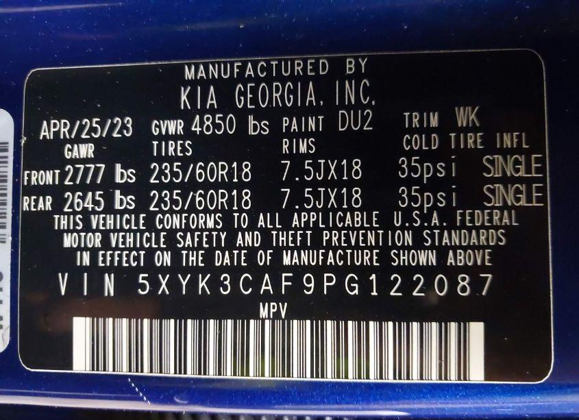 Photo 9 of 2023 Kia Sportage EX (VIN 5XYK3CAF9PG122087)