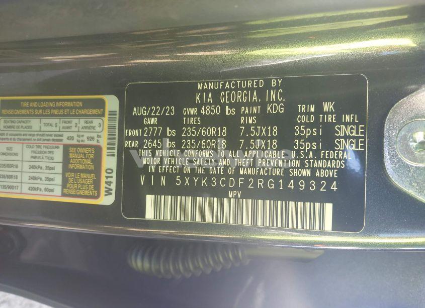 Photo 9 of 2024 Kia Sportage EX (VIN 5XYK3CDF2RG149324)