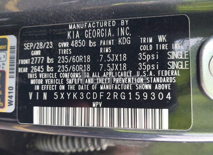 Photo 9 of 2024 Kia Sportage EX (VIN 5XYK3CDF2RG159304)