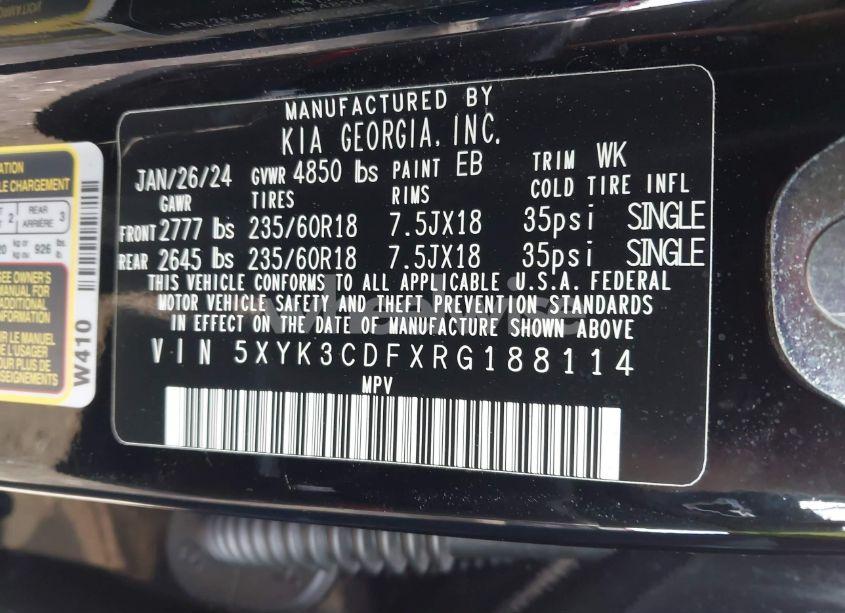 Photo 9 of 2024 Kia Sportage EX (VIN 5XYK3CDFXRG188114)