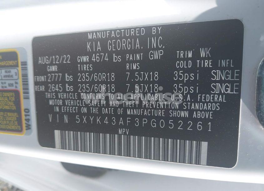 Photo 9 of 2023 Kia Sportage SX (VIN 5XYK43AF3PG052261)