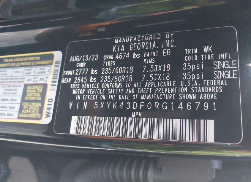 Photo 9 of 2024 Kia Sportage SX (VIN 5XYK43DF0RG146791)