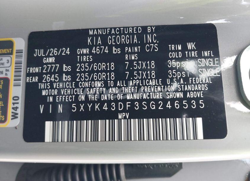 Photo 9 of 2025 Kia Sportage SX (VIN 5XYK43DF3SG246535)