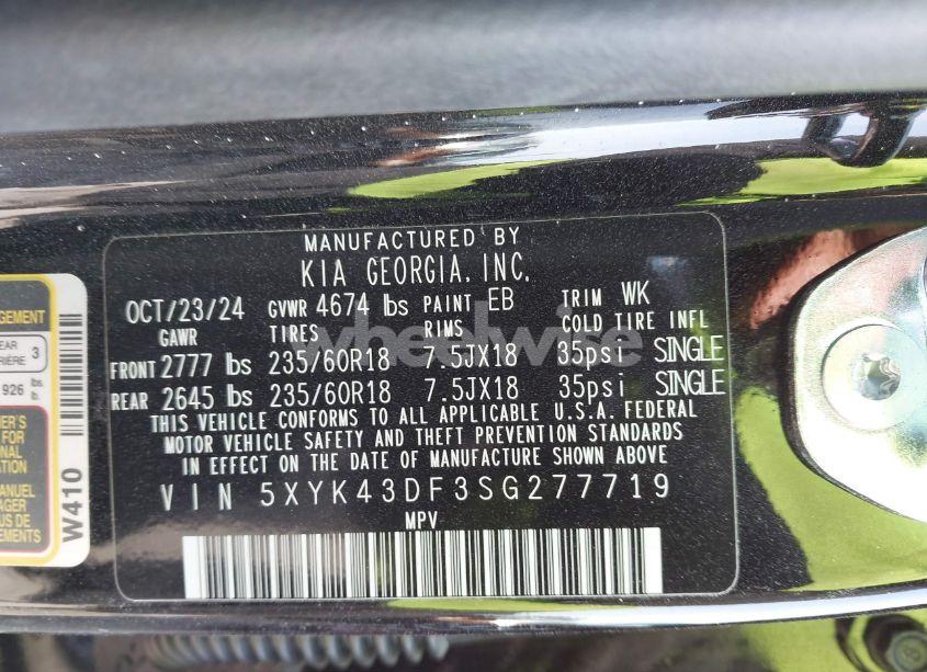 Photo 9 of 2025 Kia Sportage SX (VIN 5XYK43DF3SG277719)