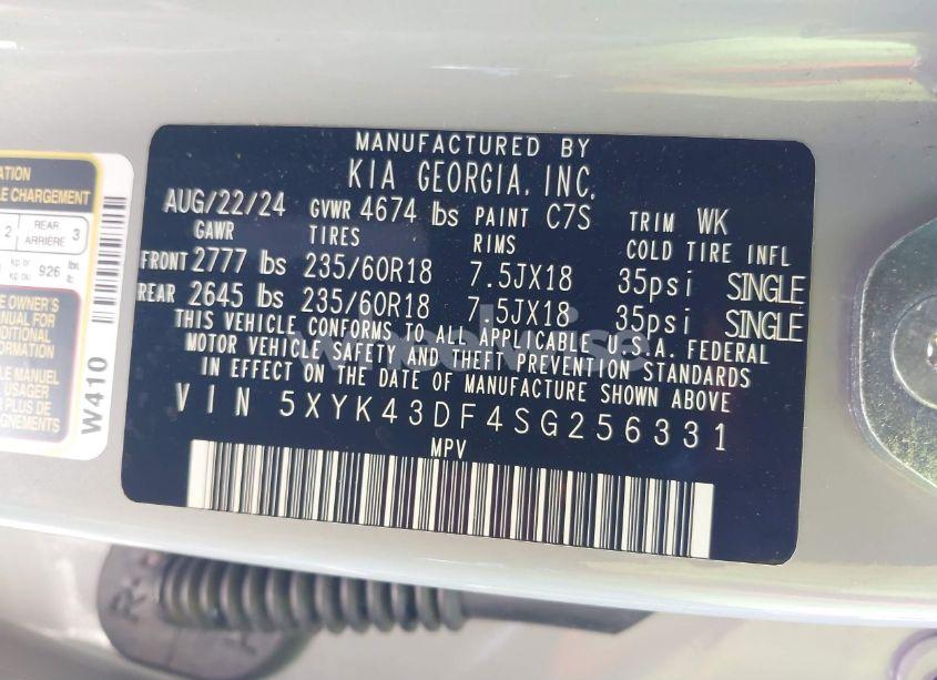 Photo 9 of 2025 Kia Sportage SX (VIN 5XYK43DF4SG256331)