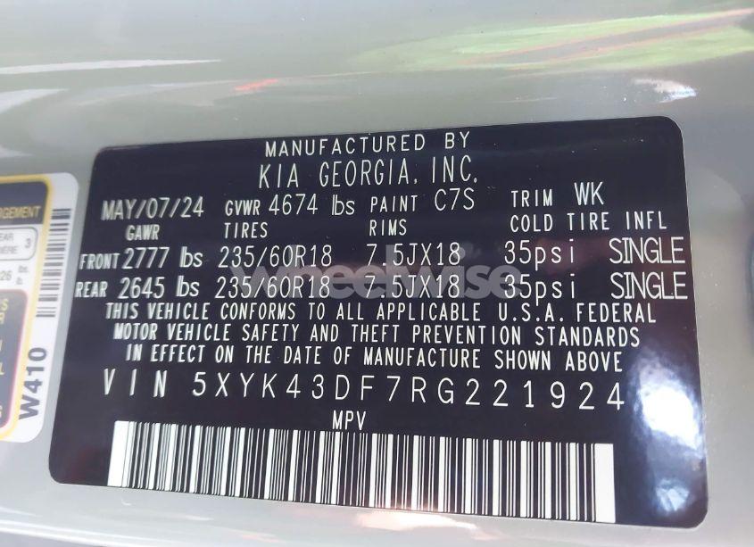 Photo 9 of 2024 Kia Sportage SX (VIN 5XYK43DF7RG221924)
