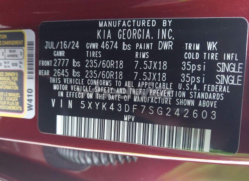 Photo 9 of 2025 Kia Sportage SX (VIN 5XYK43DF7SG242603)