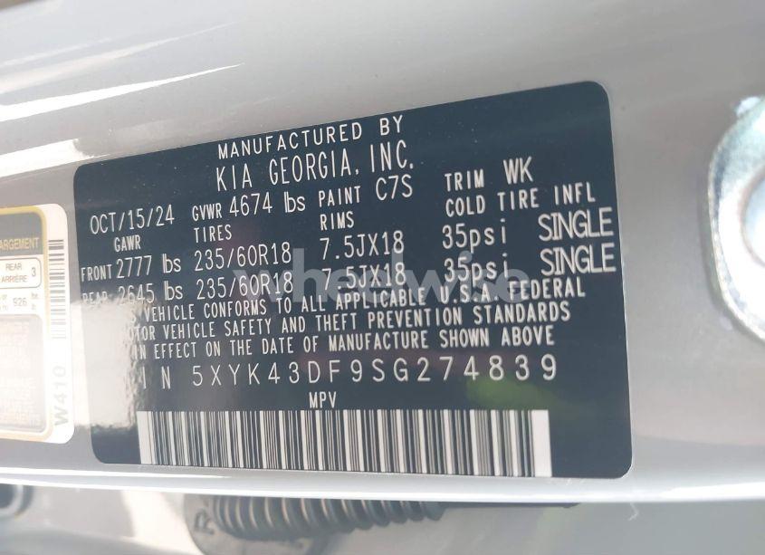 Photo 9 of 2025 Kia Sportage SX (VIN 5XYK43DF9SG274839)