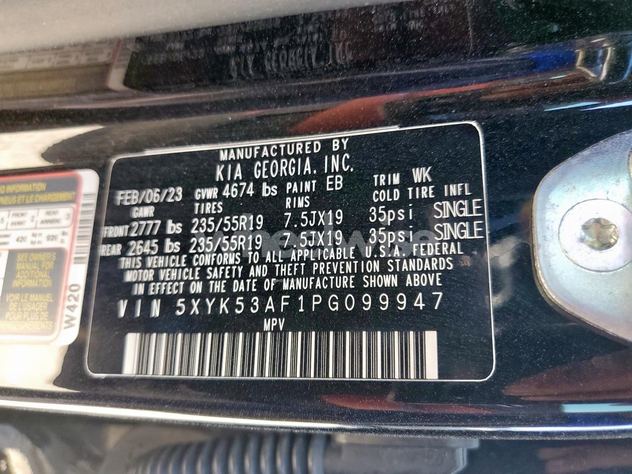 Photo 13 of 2023 KIA SPORTAGE SX PRESTIGE N/A (VIN 5XYK53AF1PG099947)