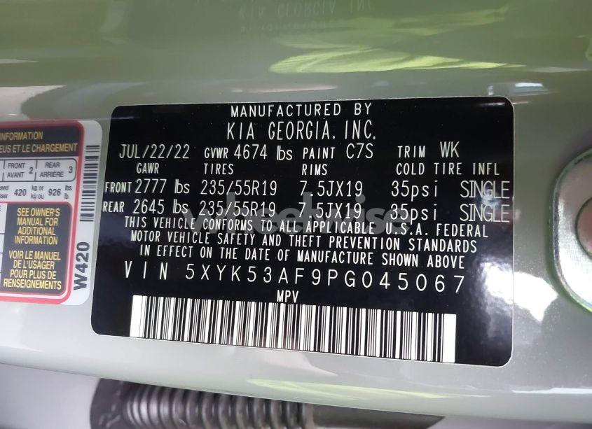 Photo 9 of 2023 Kia Sportage SX-PRESTIGE (VIN 5XYK53AF9PG045067)