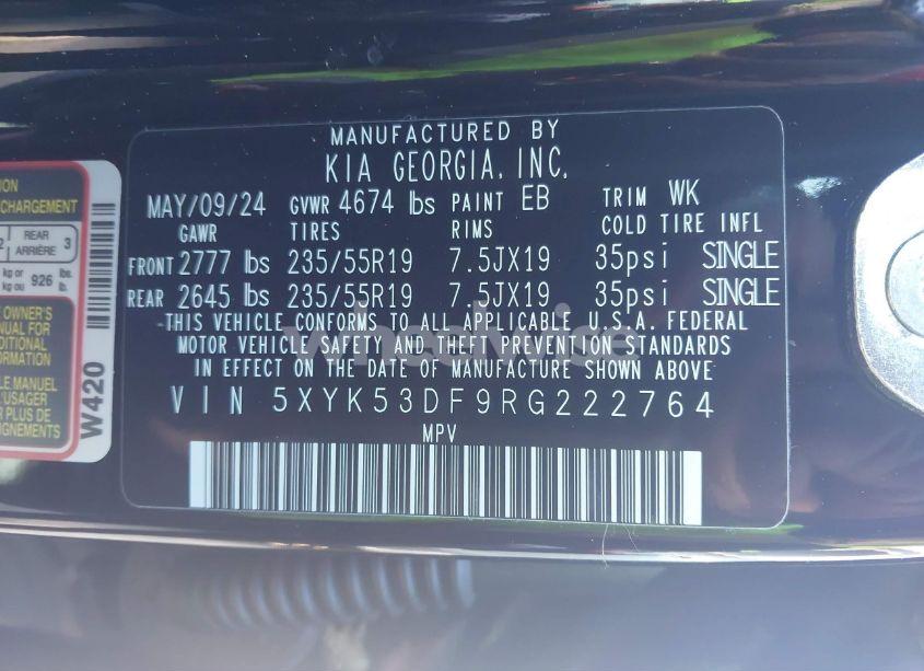 Photo 9 of 2024 Kia Sportage SX-PRESTIGE (VIN 5XYK53DF9RG222764)