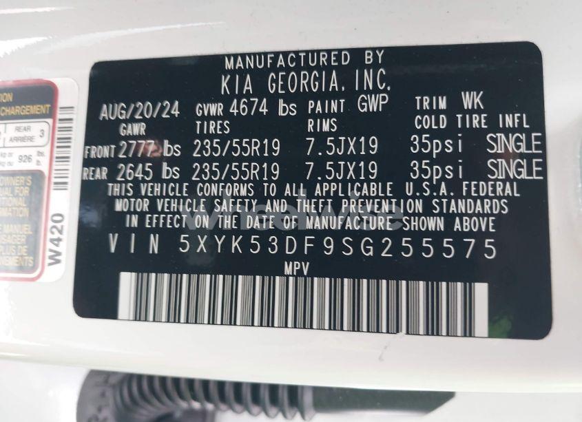 Photo 9 of 2025 Kia Sportage SX-PRESTIGE (VIN 5XYK53DF9SG255575)