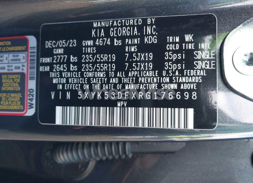 Photo 9 of 2024 Kia Sportage SX-PRESTIGE (VIN 5XYK53DFXRG176698)