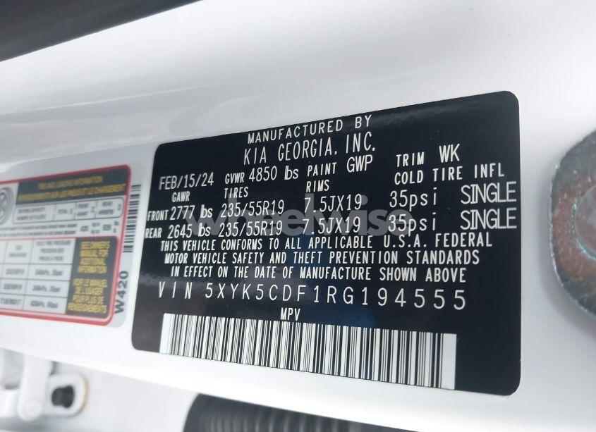 Photo 9 of 2024 Kia Sportage SX-PRESTIGE (VIN 5XYK5CDF1RG194555)