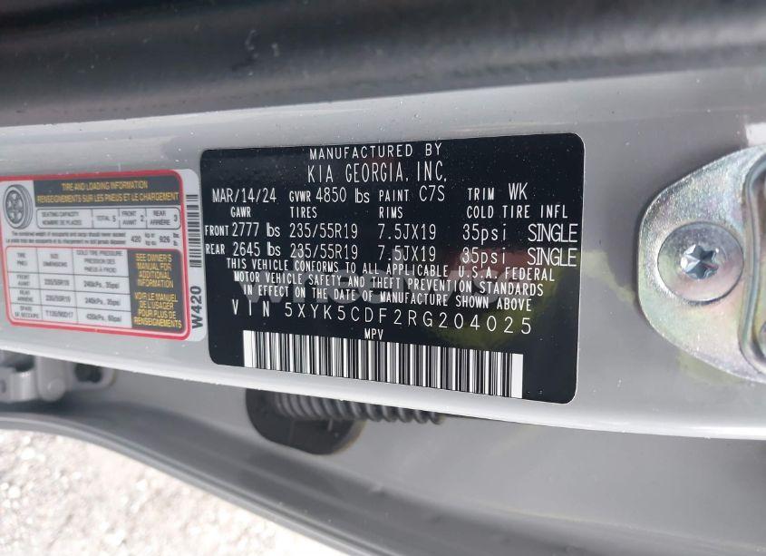 Photo 9 of 2024 Kia Sportage SX-PRESTIGE (VIN 5XYK5CDF2RG204025)