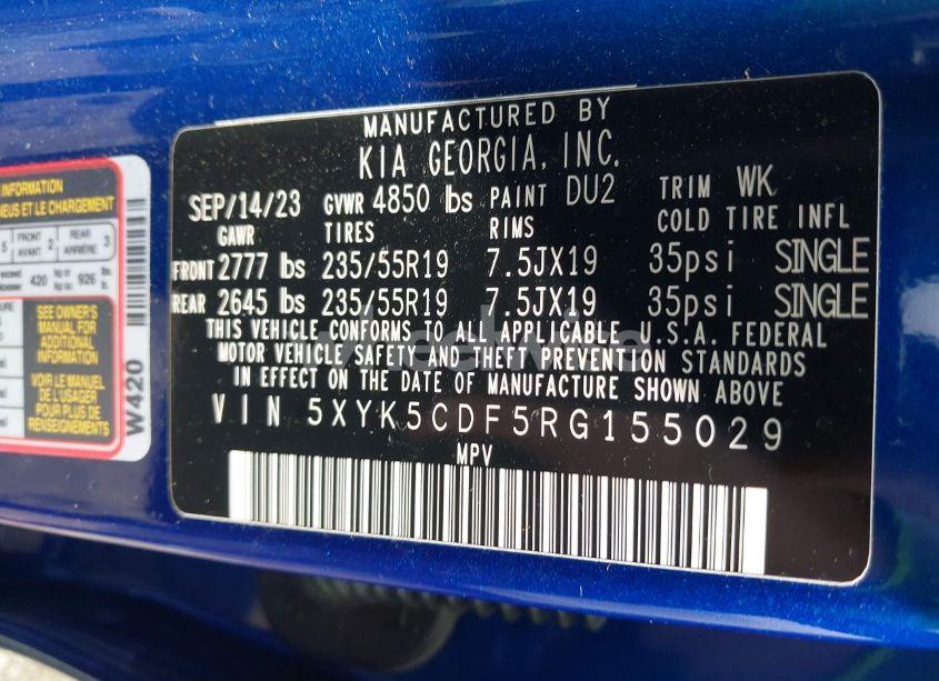 Photo 9 of 2024 Kia Sportage SX-PRESTIGE (VIN 5XYK5CDF5RG155029)