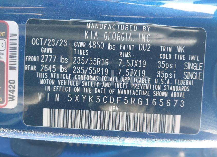 Photo 9 of 2024 Kia Sportage SX-PRESTIGE (VIN 5XYK5CDF5RG165673)