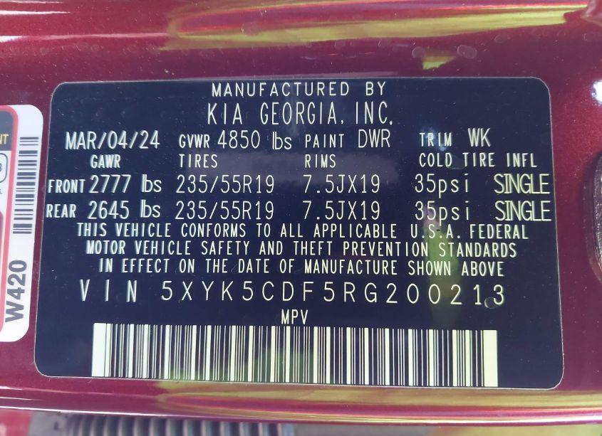 Photo 9 of 2024 Kia Sportage SX-PRESTIGE (VIN 5XYK5CDF5RG200213)