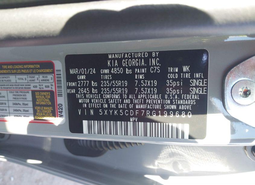 Photo 9 of 2024 Kia Sportage SX-PRESTIGE (VIN 5XYK5CDF7RG199680)