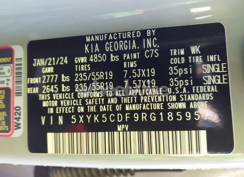 Photo 9 of 2024 Kia Sportage SX-PRESTIGE (VIN 5XYK5CDF9RG185957)