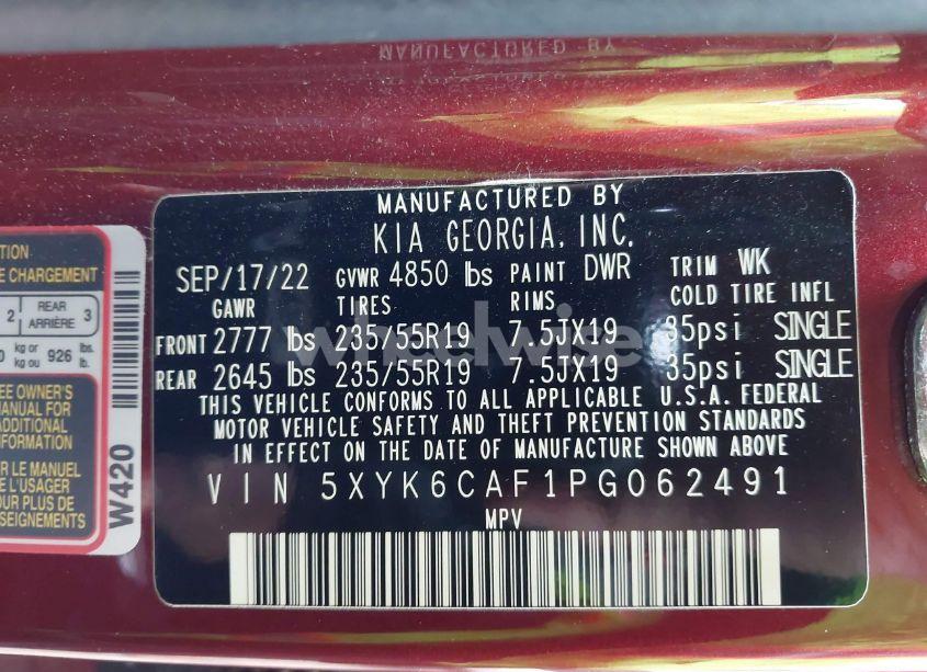 Photo 9 of 2023 Kia Sportage X-LINE (VIN 5XYK6CAF1PG062491)