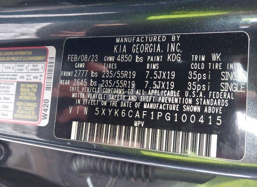 Photo 9 of 2023 Kia Sportage X-LINE (VIN 5XYK6CAF1PG100415)