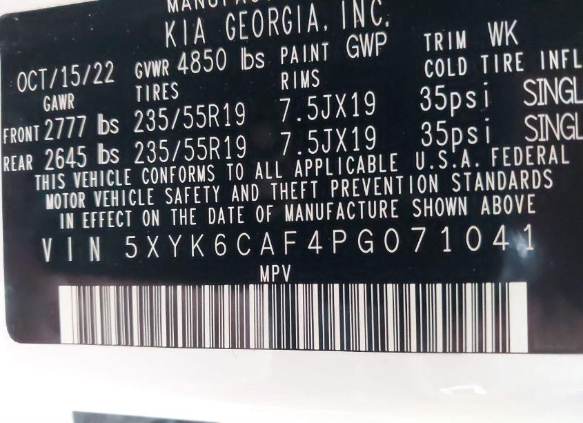 Photo 9 of 2023 Kia Sportage X-LINE (VIN 5XYK6CAF4PG071041)