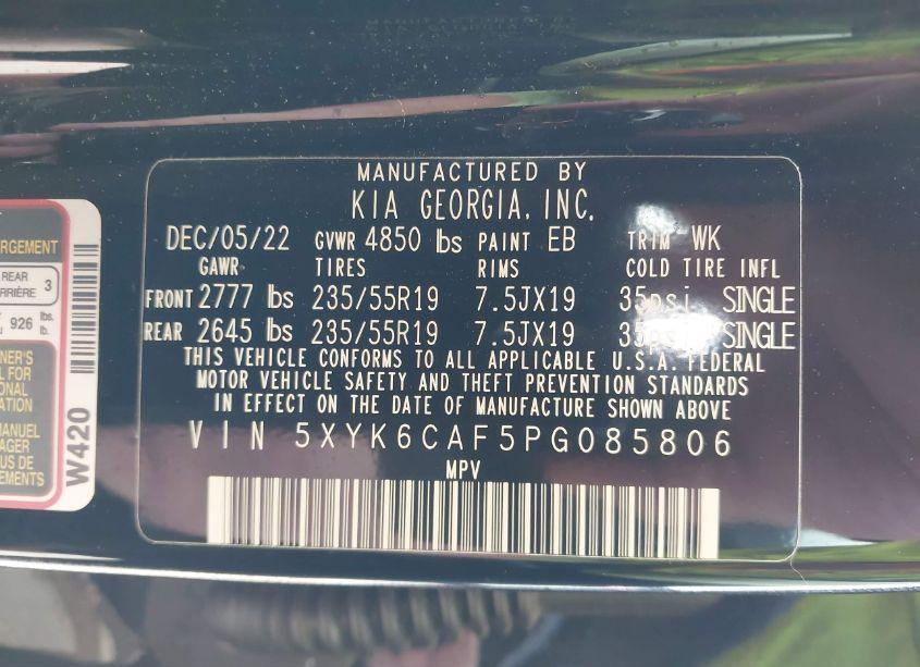 Photo 9 of 2023 Kia Sportage X-LINE (VIN 5XYK6CAF5PG085806)