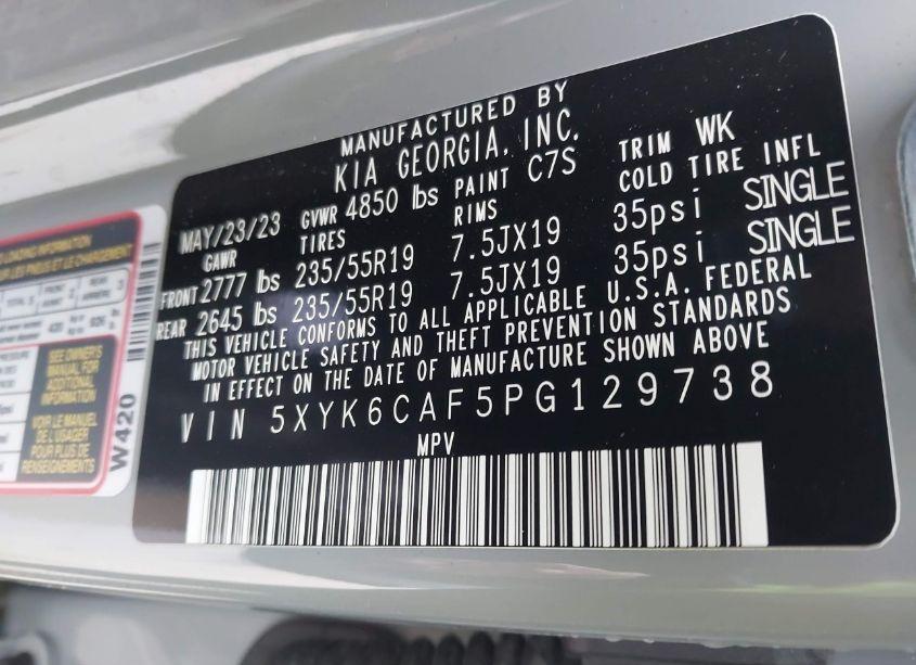 Photo 9 of 2023 Kia Sportage X-LINE (VIN 5XYK6CAF5PG129738)
